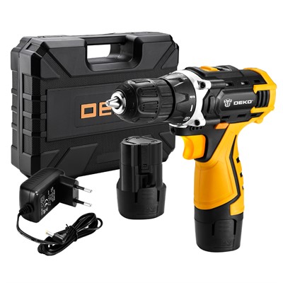 Дрель-шуруповерт аккумуляторная DEKO DKCD12FU-Li SET 63 - фото 195737