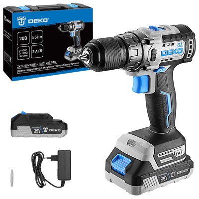 Дрель-шуруповерт аккумуляторная DEKO ZKCD20V ONE + - фото 195753