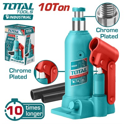 Домкрат гидравлический бутылочный 10 т TOTAL THT109104 - фото 195759