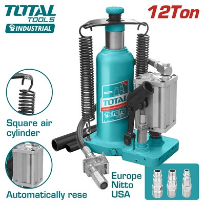 Домкрат гидравлический бутылочный 12 т TOTAL THT109126 - фото 195760