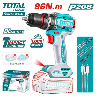 Дрель-шуруповерт ударная TOTAL TIDLI209681 - фото 195770