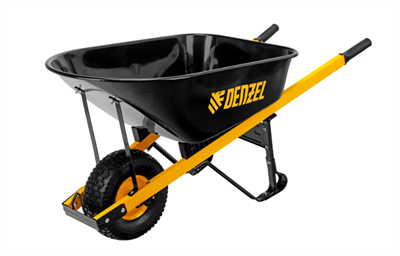 Тачка строительная усиленная 140 л, 230 кг, колесо 15х6.00-6 Denzel