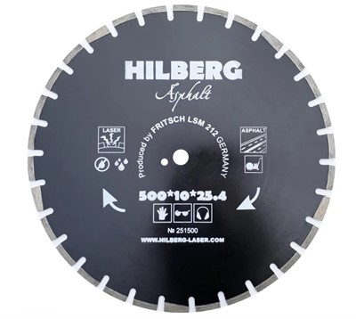 Диск алмазный по асфальту 500 х 25.4 мм Hilberg Laser