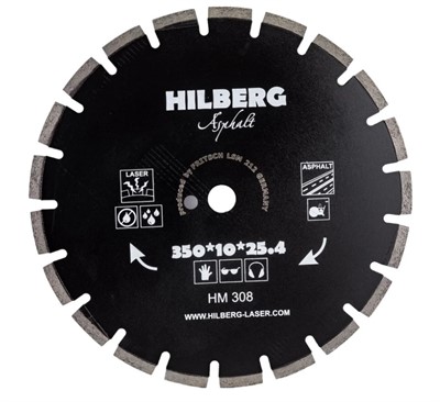 Диск алмазный по асфальту 350 х 25,4 мм Hilberg Hard Materials Laser Asphalt