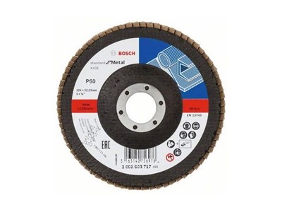 Круг лепестковый 125х22.2 мм K60 плоский STANDARD FOR METAL BOSCH - фото 196428
