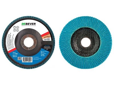 Круг лепестковый 125х22мм Р60 конич. КЛТ DEBEVER - фото 196439