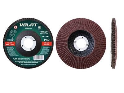 Круг лепестковый 125х22мм P40 конич. ВОЛАТ - фото 196508