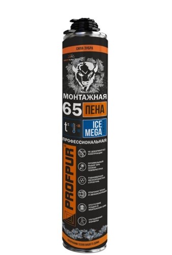 Пена монтажная професс. зимняя PROFPUR ICE mega (870мл)