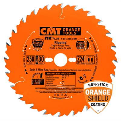 Диск пильный по дереву 165х20(15,87)х1,5/1,0 мм 24Т ультратонкий, CMT