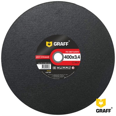 Круг отрезной 400x3,4x32 мм по металлу GRAFF