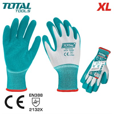 Перчатки латексные с манжетой XL TOTAL TSP13103 - фото 197095