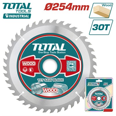 Диск пильный по дереву 254x30/25,4/16 мм 30 зубьев TOTAL