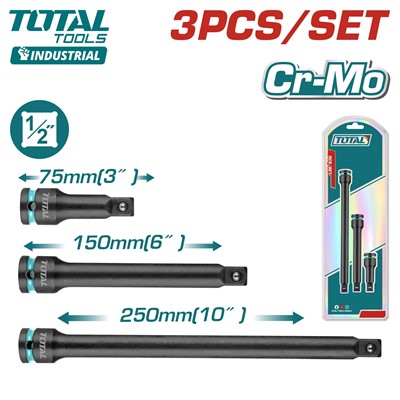 Набор удлинителей ударных 1/2 " TOTAL THISEB12031 (3 шт) - фото 197152