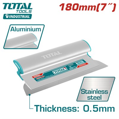 Шпатель-правило нерж. с алюм. ручкой 180 мм TOTAL THSCL00701 - фото 197166