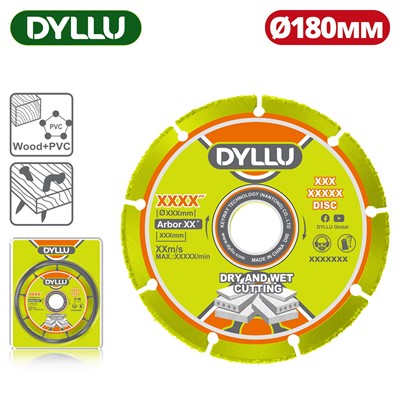 Диск пильный по дереву с гвоздями 180x22,2 мм DYLLU