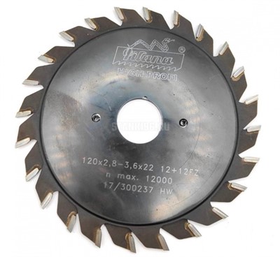 Пила подрезная 120.20.2,8-3,6 мм z12+12 FZ регулируемая PILANA