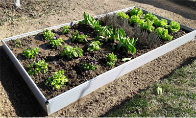 Грядка пластиковая модульная теплая 400х120х13 см с поливом, Гаспадыня