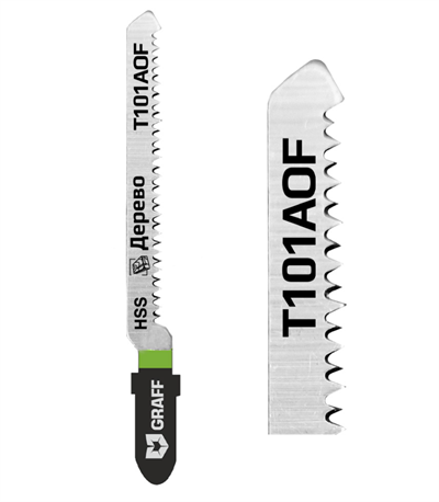 Пилка для лобзика 50 мм по дереву и ламинату T101AOF HSS GRAFF Master