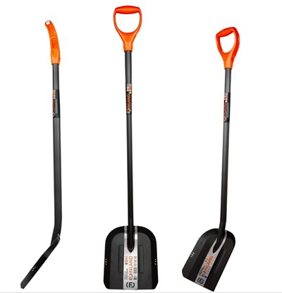 Лопата совковая 230х275х1250 мм, цельнометаллическая FINLAND