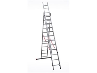 Лестница алюминиевая 3-х секц. 322/790/322см 3х12 ступеней, 27,6кг NV5250 (макс. нагрузка 150кг)