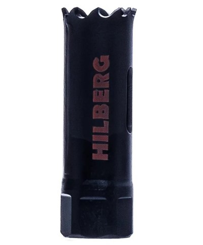 Коронка биметаллическая по металлу 18 мм крупный зуб Hilberg Cobalt 8%