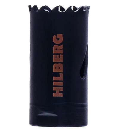 Коронка биметаллическая по металлу 25 мм крупный зуб Hilberg Cobalt 8%