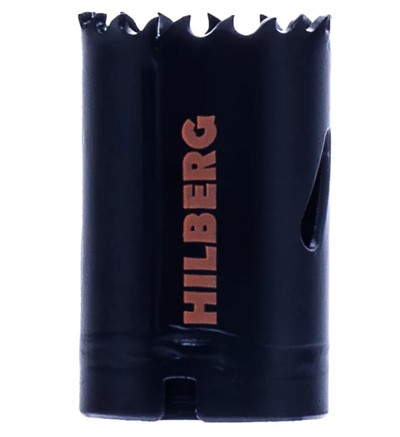 Коронка биметаллическая по металлу 32 мм крупный зуб Hilberg Cobalt 8% 