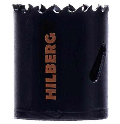 Коронка биметаллическая по металлу 38 мм крупный зуб Hilberg Cobalt 8%