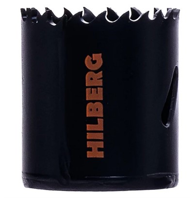 Коронка биметаллическая по металлу 40 мм крупный зуб Hilberg Cobalt 8% 