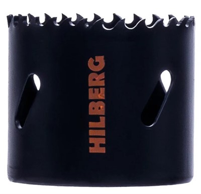 Коронка биметаллическая по металлу 51 мм крупный зуб Hilberg Cobalt 8%