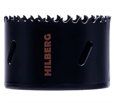 Коронка биметаллическая по металлу 67 мм крупный зуб Hilberg Cobalt 8%