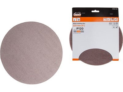 Шлифлист 225мм круг Р120 сетка, самосцепл. 5шт. GEPARD (GP5021-120) - фото 198061