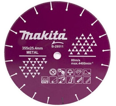 Диск алмазный по металлу 355 х 25.4 мм сегментированный MAKITA