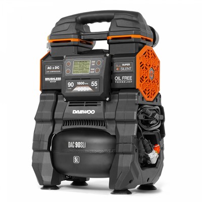 Компрессор аккумуляторный 21В / 220В DAEWOO DAC 90S Li SET - фото 198633