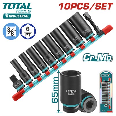 Набор ударных головок 3/8 " TOTAL (10 шт) - фото 199053