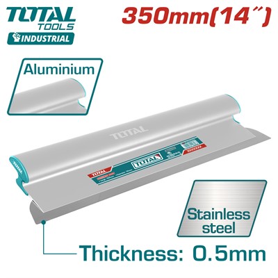 Шпатель-правило нерж. с алюм. ручкой 350 мм TOTAL THSCL01401 - фото 199060