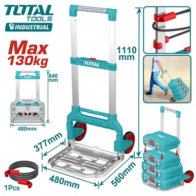Тележка ручная складная 130 кг TOTAL