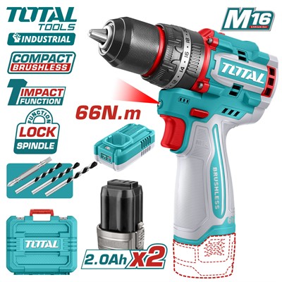 Дрель-шуруповерт ударная TOTAL TIDLI166062 - фото 199067