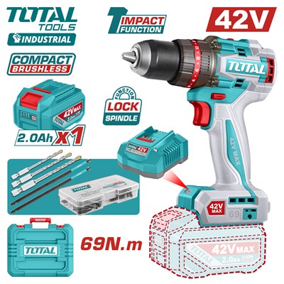 Дрель-шуруповерт ударная TOTAL TIDLI426981 - фото 199074