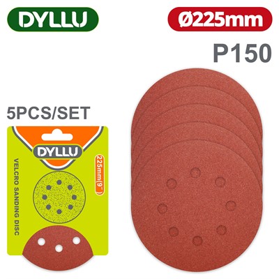 Шлифовальные круги 225 мм P150 DYLLU (5 шт)