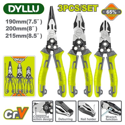 Набор шарнирно-губцевого инструмента DYLLU  (3 шт)