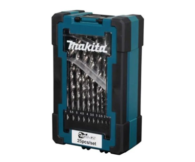Набор сверл по металлу 1-13 мм (шаг 0.5 мм) 25 шт, ц/х HSS-G MAKITA