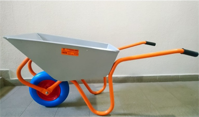 Тачка строительная садовая ТССР-1 ПО 100 л, 120 кг, колесо полиуретан