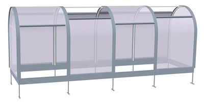 Парник из поликарбоната высокий 5х1.2х1,5 м  со сдвижными стенками, Краса-500