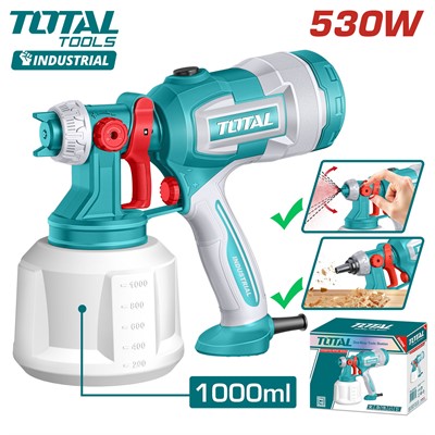 Краскораспылитель электрический TOTAL TT4506 (530В, 1000мл, 120 DIN)