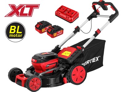 Газонокосилка аккумуляторная самоходная WORTEX CLM 4536-2 XLT SOLO (18В+18В (2xАКБ 4 А/ч +з/у, 460 мм, травосборник 60 л, мульчирование, боковой выброс)