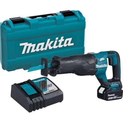 Сабельная пила аккумуляторная MAKITA XT DJR 187 RT (18 В; АКБ 5 А/ч, ход 32 мм; пропил 255/130 мм, в чемодане)
