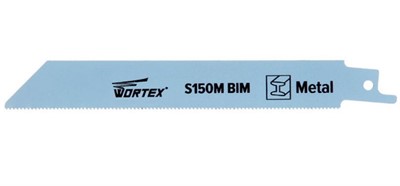 Пилка сабельная по металлу 150мм S150M (1 шт.) WORTEX  (пропил прямой, тонкий, для базовых работ)