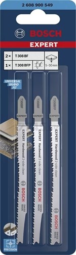 Набор пилок для лобзика T308BF / T308BFP Clean Hardwood (3 шт) BOSCH