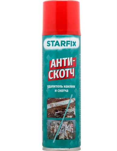 Удалитель наклеек и скотча STARFIX Антискотч (аэрозоль) 335 мл